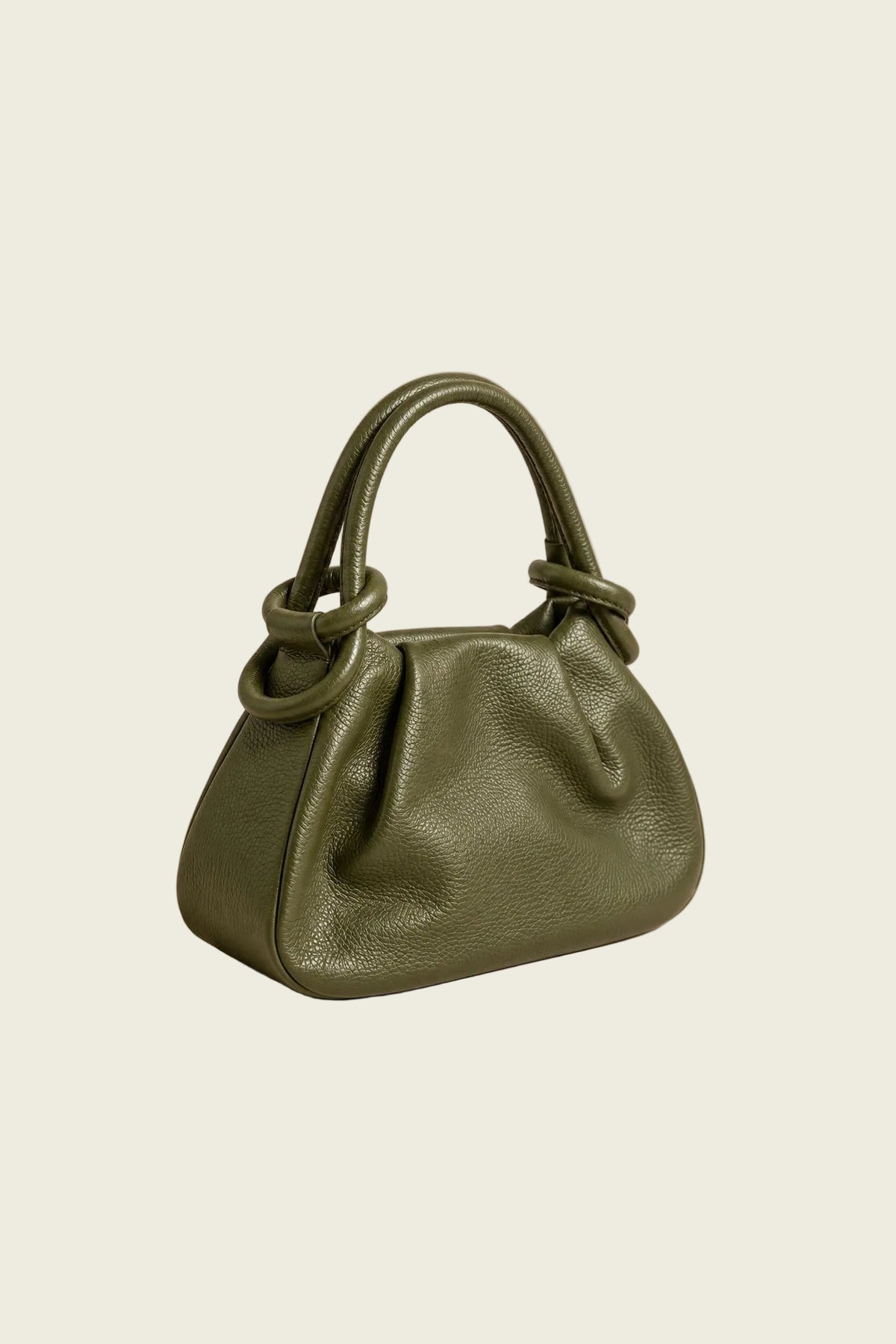Paulina Gathered Leather Handbag