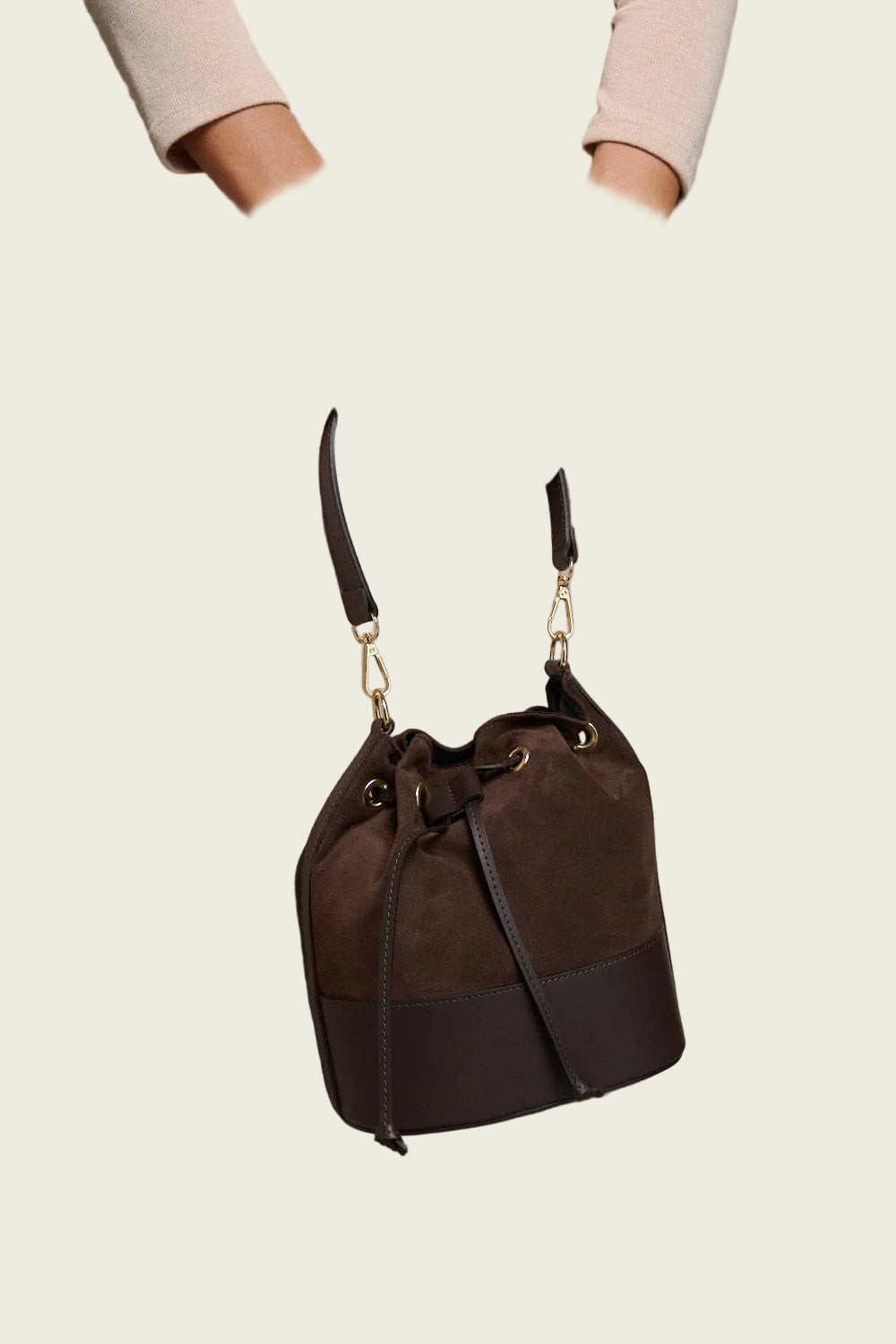 Lorenna Leather Bucket Bag
