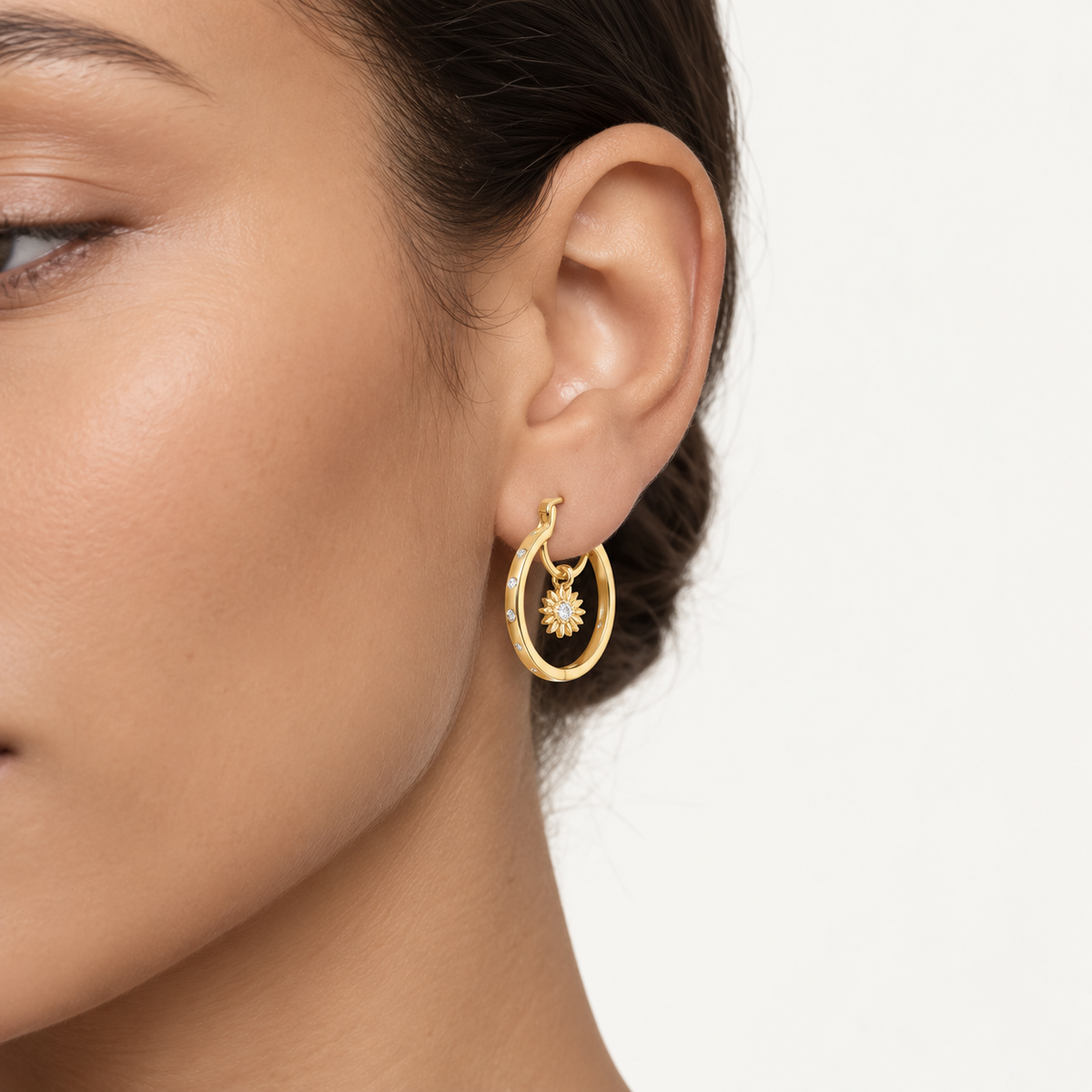 Cosmos Hoop Earrings