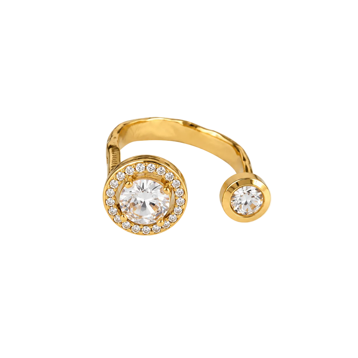 Anillo Gema Eterna Dorado