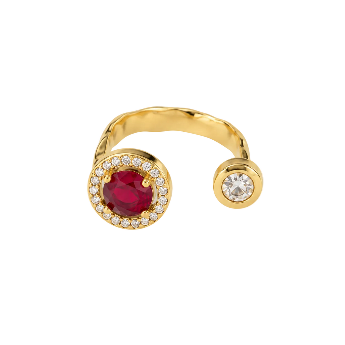 Anillo Gema Eterna Dorado