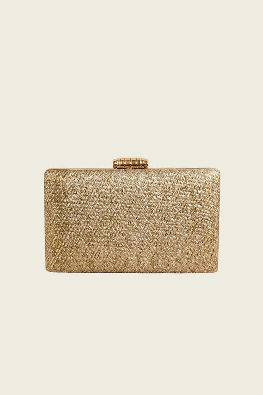 Giani Gold Woven Clutch Bag