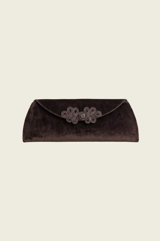 Odette Velvet Clutch Bag