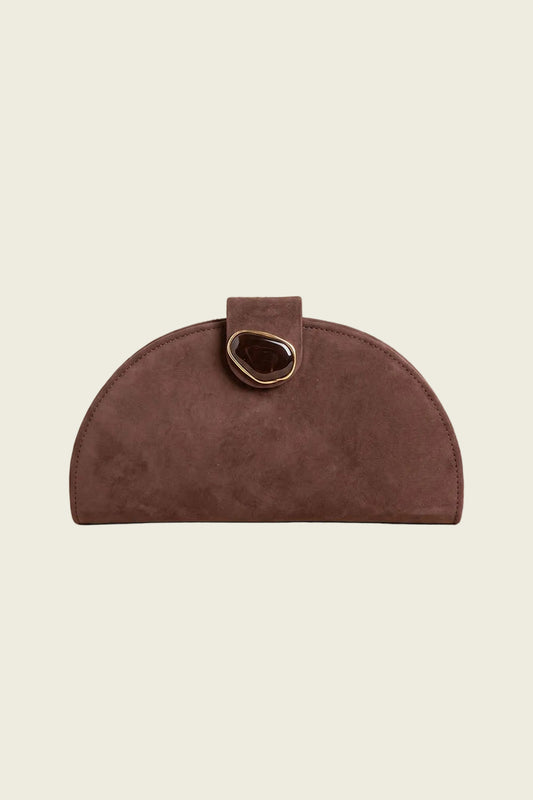 Arlet Suede Flap Clutch Bag