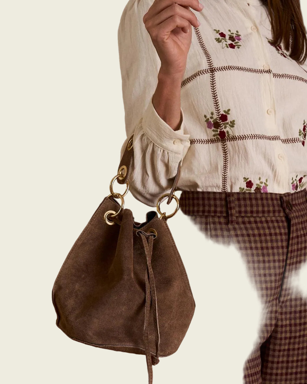 Mirian Suede Bucket Bag