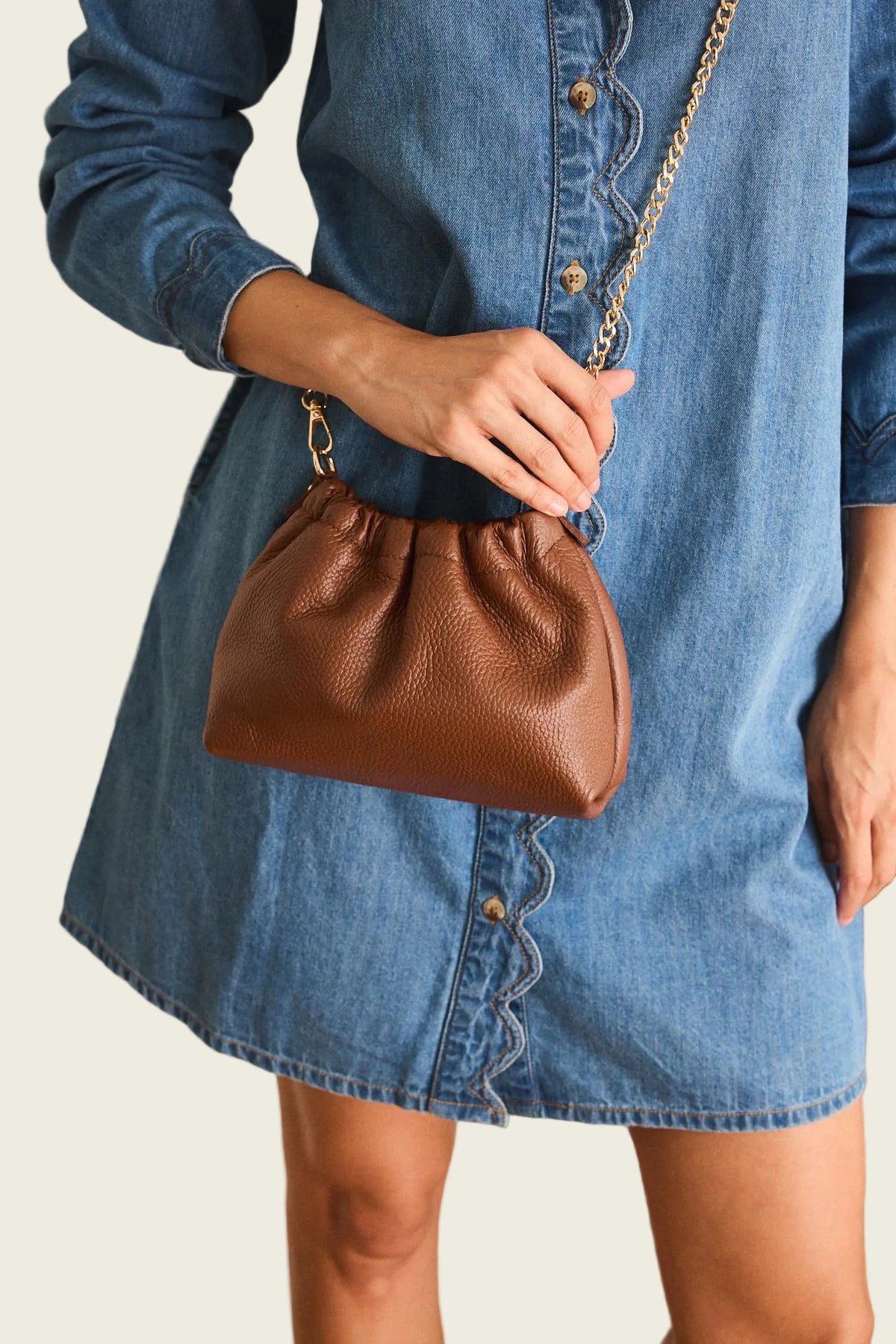 Fiola Gathered Chain Bag