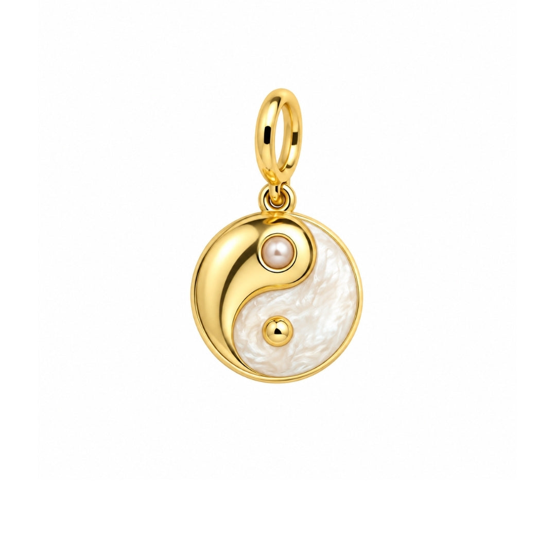 Mother-of-Pearl Yin Yang Charm