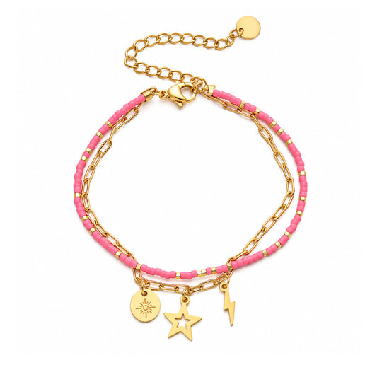 Pink Mosaic Bracelet