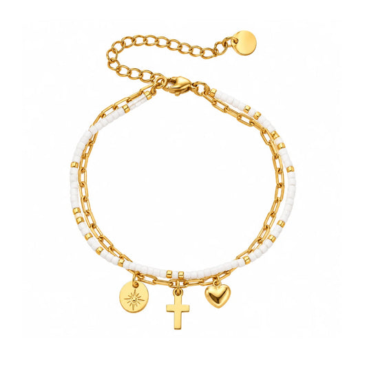 White Mosaic Bracelet