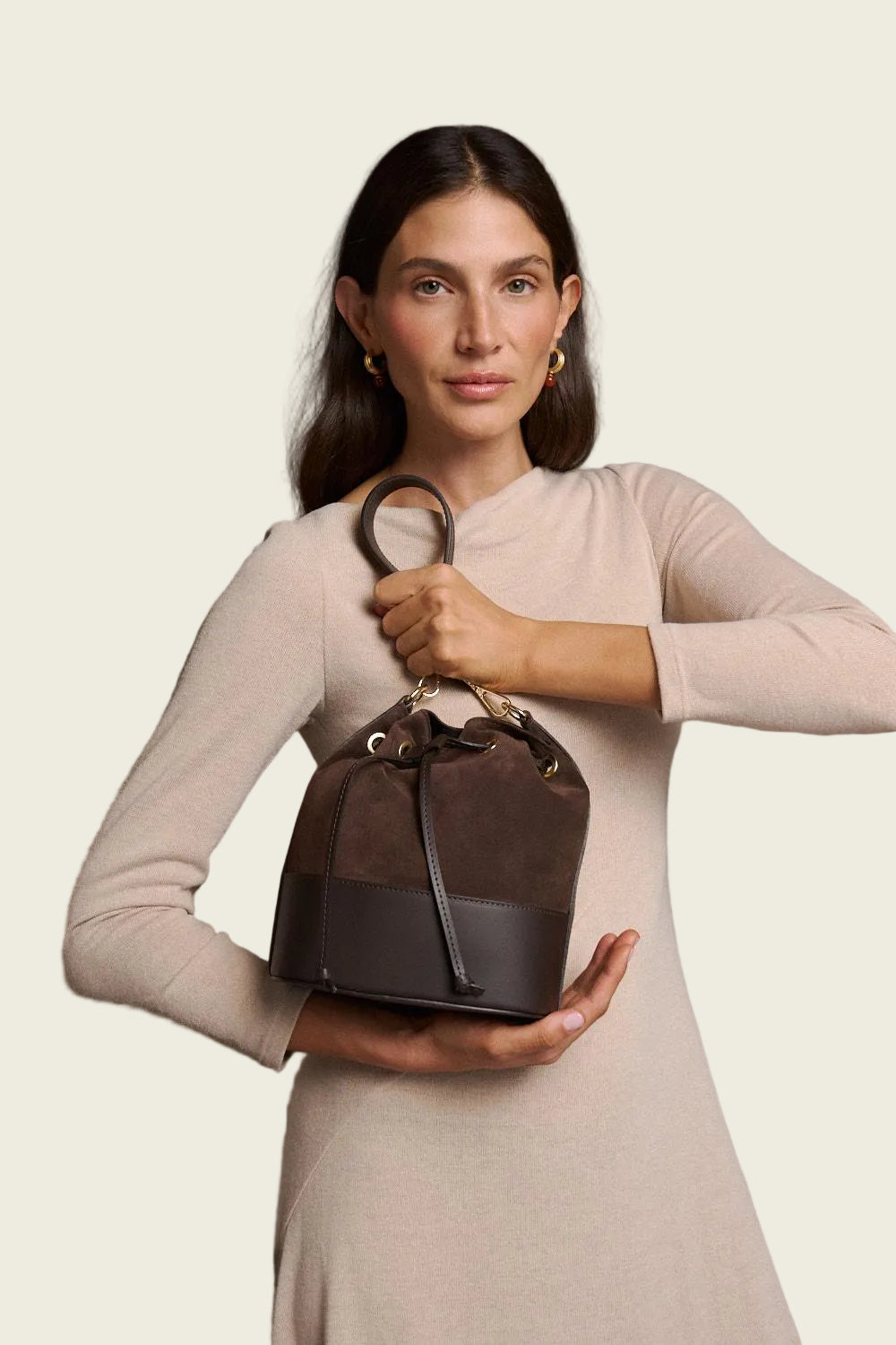 Lorenna Leather Bucket Bag
