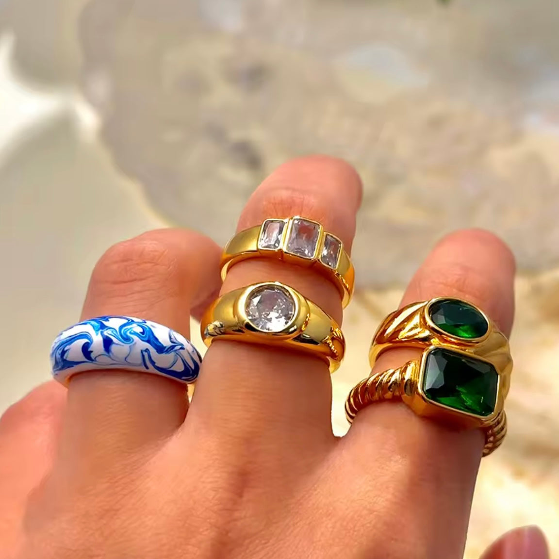 Anillo Cénit Verde