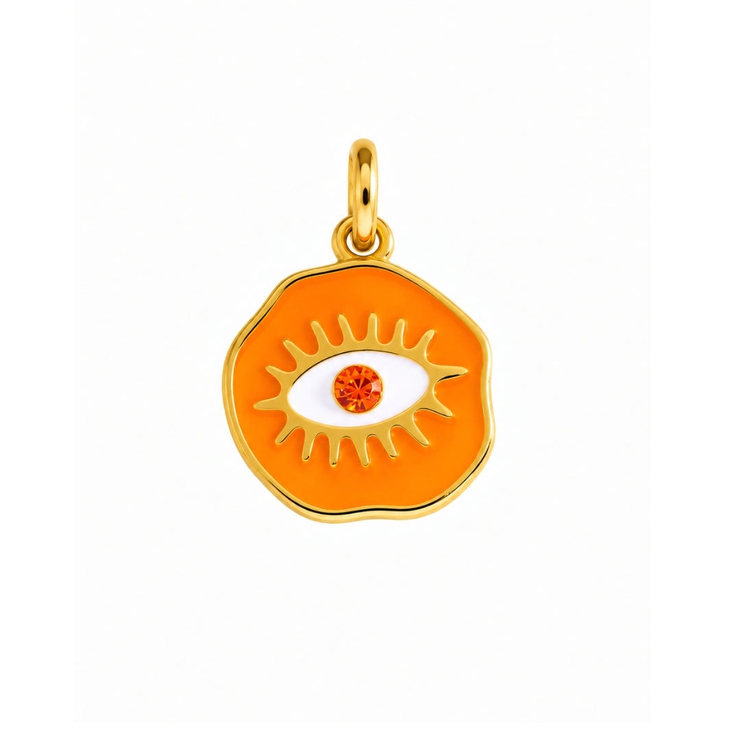Orange Evil Eye Charm