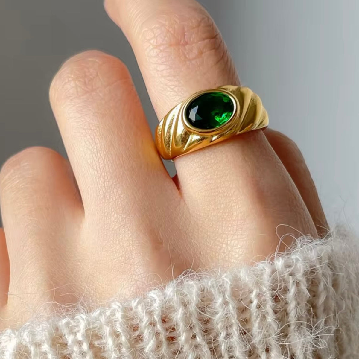 Anillo Cénit Verde