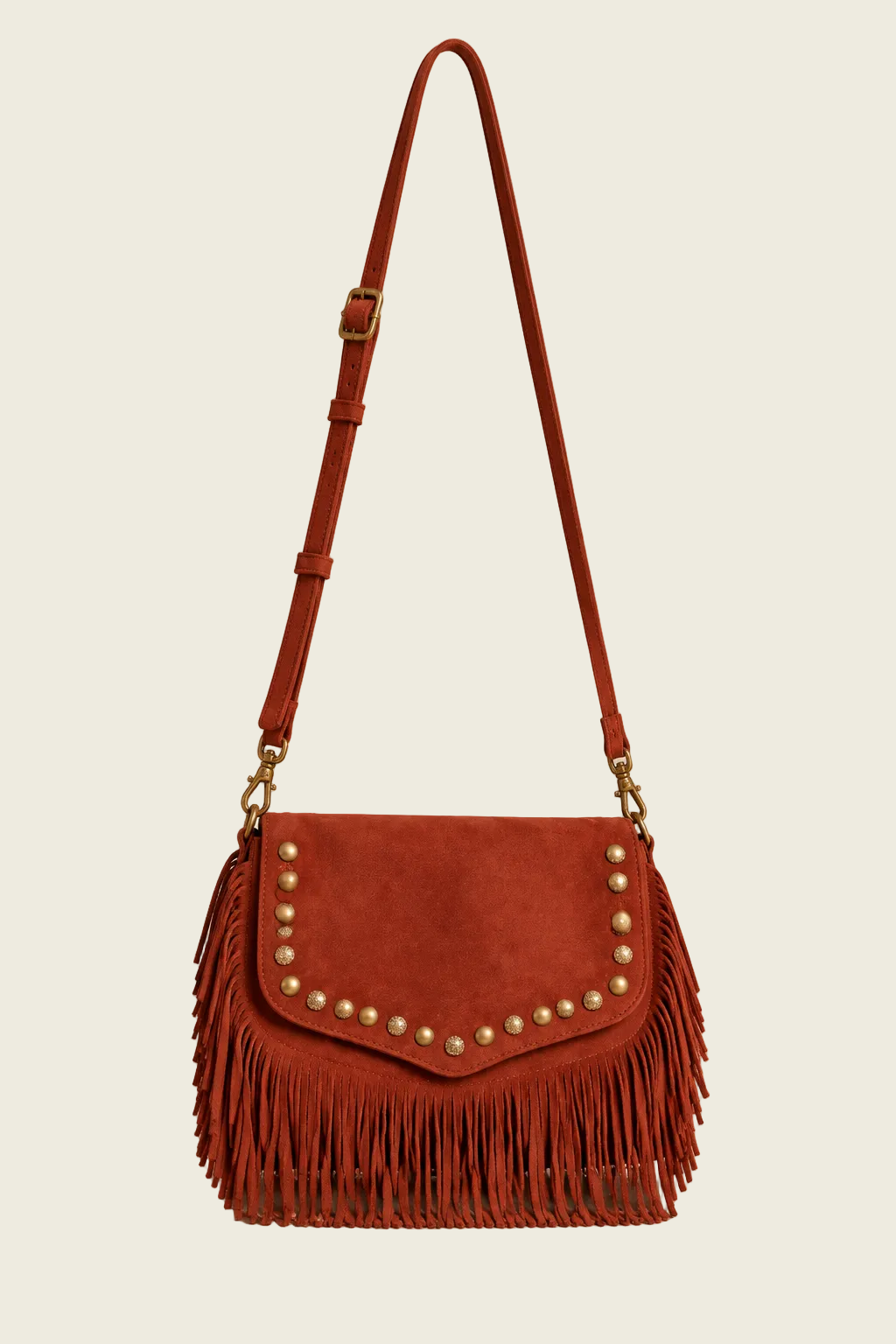 Lizzy Leather Fringe Crossbody Bag