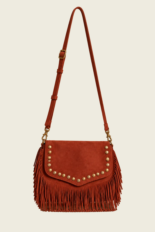 Lizzy Leather Fringe Crossbody Bag