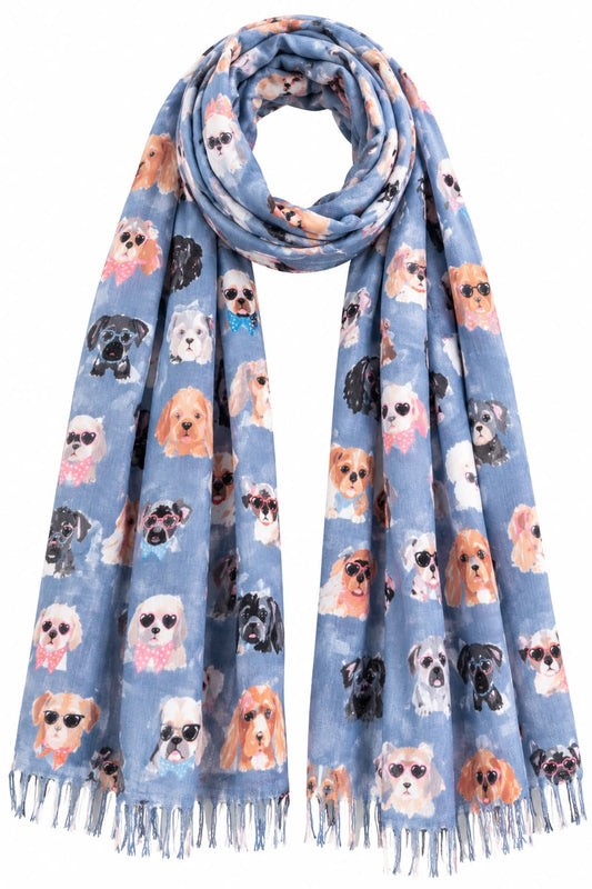 Gray Puppy Scarf