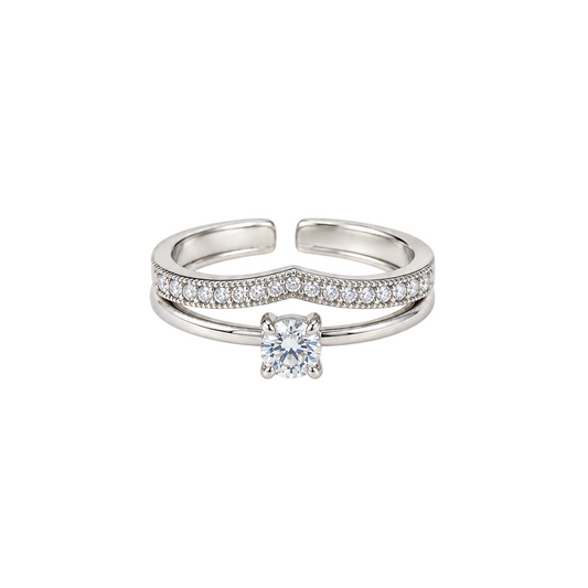 Silver Royal Solitaire Ring