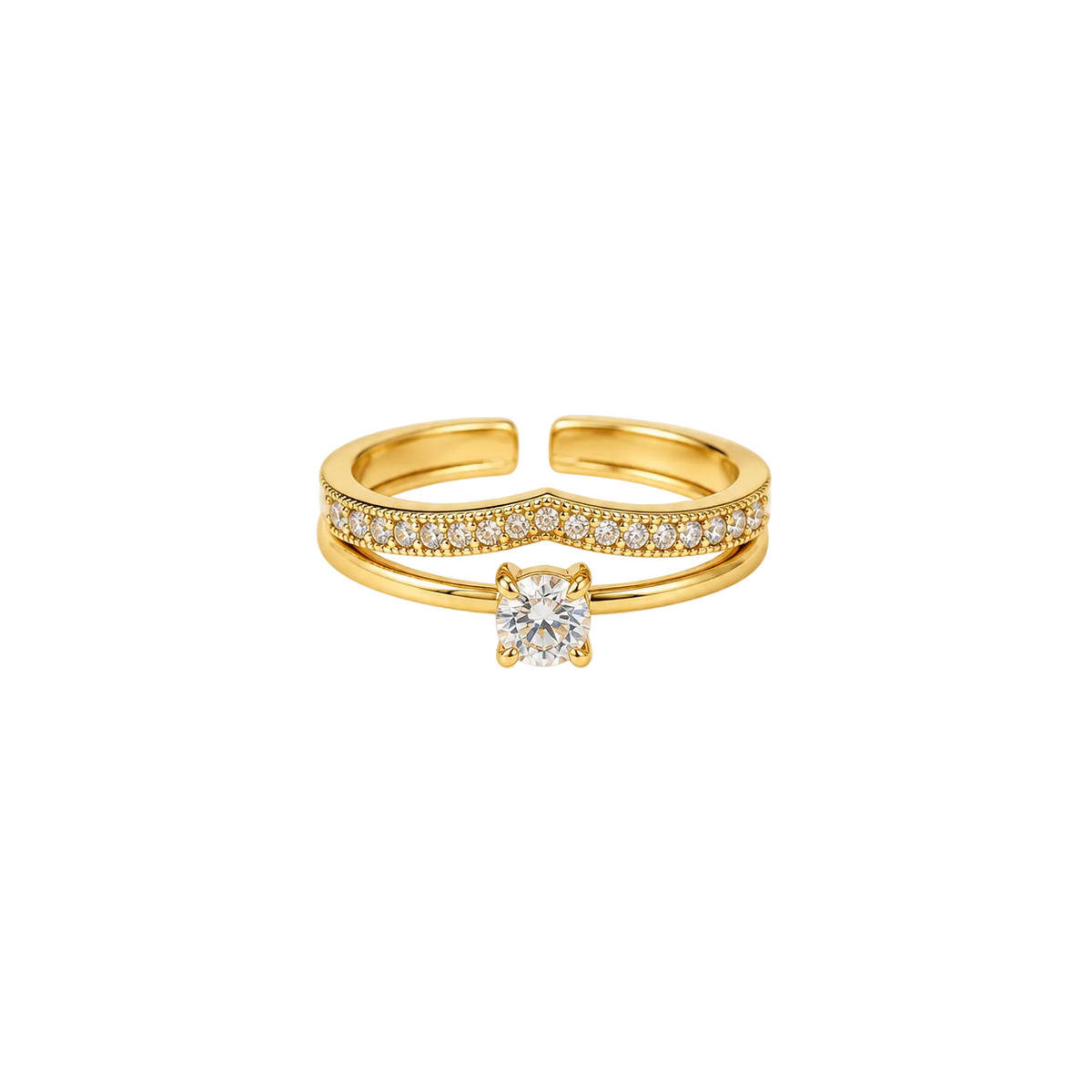 Gold Royal Solitaire Ring