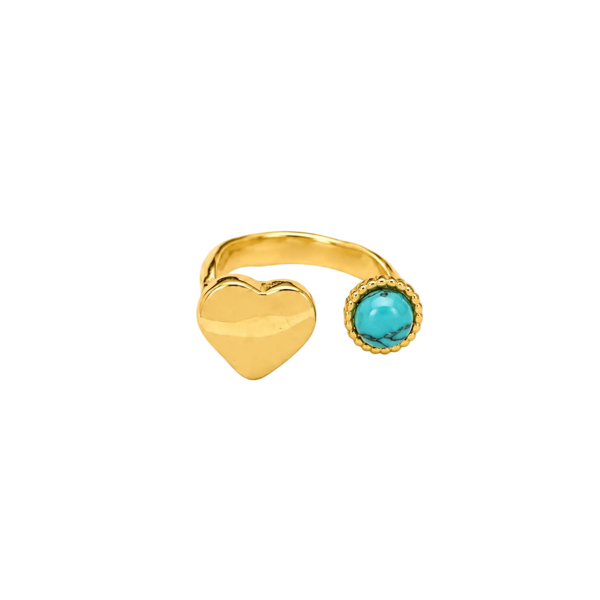 Gold-Colored Stone Ring