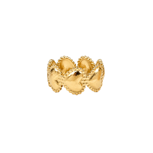 Golden Heartbeat Ring