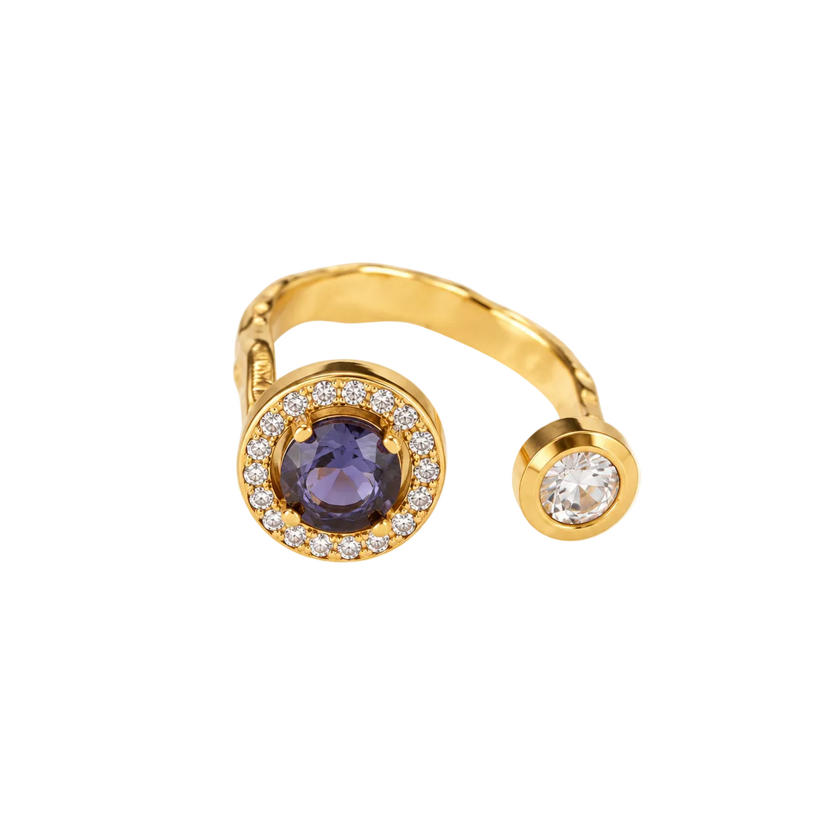 Anillo Gema Eterna Dorado